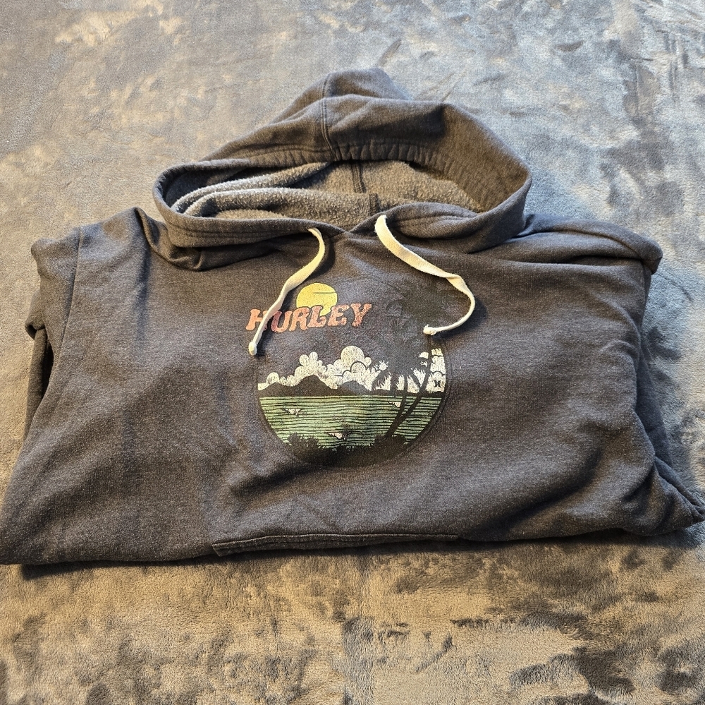 Hurley Gray Hoodie Size Large